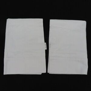 SleepRX Pair of 2 Standard Pillowcases Solid White All Cotton NEW Without Tags
